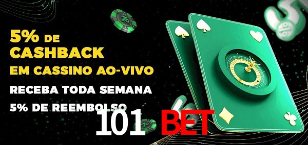 Promoções do cassino ao Vivo 101 bet